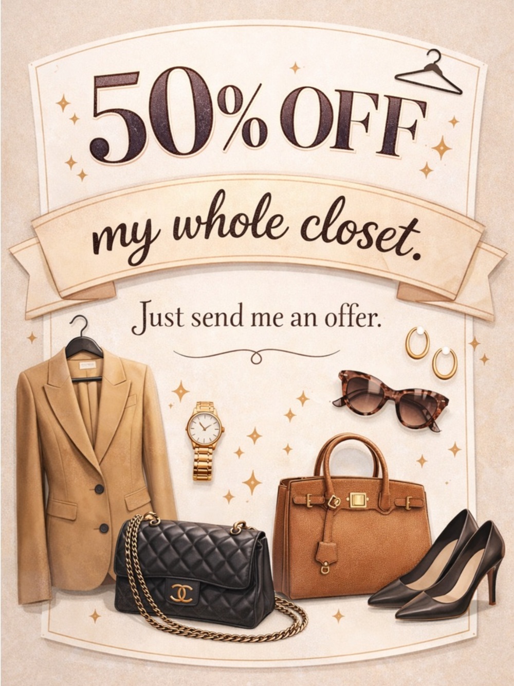 50% Off Closet Sale